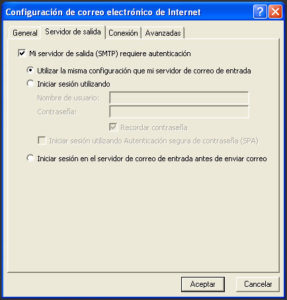 Autenticar SMTP